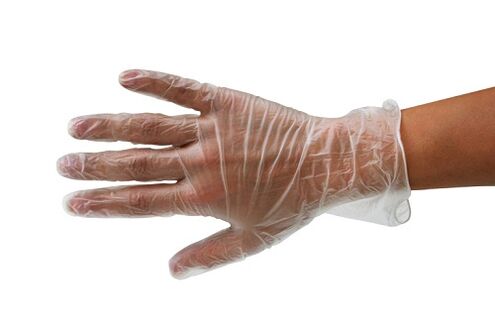 ръкавици при даряване на изпражнения за паразити