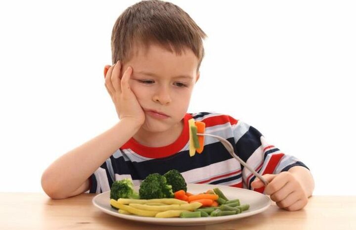 При децата хелминтозата причинява липса на апетит